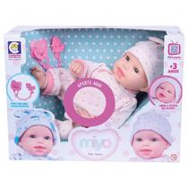 Boneca Miyo Menina e Menino Com Sons De Bebê Cotiplás