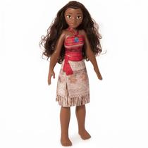 Boneca Moana 53cm Baby Brink Oficial Com Colar Infantil E Cabelos Longos