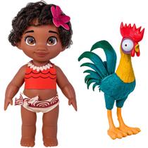 Boneca Moana Baby + Galo Hei Hei Disney Original Bebê - Cotiplás