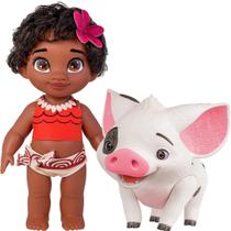 Boneca Moana Baby + Porquinho Puá Disney Brinquedo