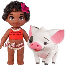 Boneca Moana Baby + Porquinho Puá Disney Original Brinquedo - Cotiplás
