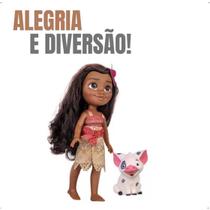 Boneca Moana Bebê Disney Com Bixinho Cotiplás