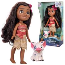 Boneca Moana e Porquinho Puá Princesa Disney 36cm - Cotiplas