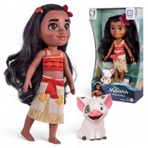 Boneca Moana e Pua Porquinho 36cm Boneca Articulada Princesa Disney Baby