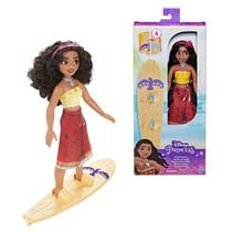 Boneca Moana Surfista Disney Articulada 30cm 3+ F3390 Hasbro