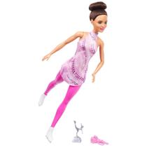 Boneca moderna Barbie Careers Brunette Ice Skater com acessórios