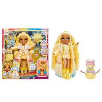 Boneca moderna Rainbow High Winter Wonderland Sunny 28 cm com neve