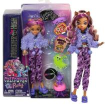 Boneca Monster High Clawdeen Wolf Coleção Festa Creepover Com Acessórios e Pet Hky67 Mattel