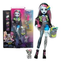 Boneca Monster High Frankie Stein com animal de estimação e acessórios MATTEL Boneca Monster High Frankie Stein com animal de estimação e acessórios MATTEL