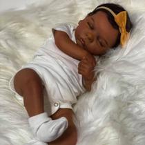 Boneca MRB Afro-American Black Girl 45 cm, recém-nascida