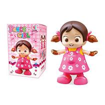 Boneca Musical Dançarina Canta E Dança Possui Luz Led Dance Rosa Infantil