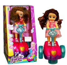 Boneca Musical Giratória Com Luz E Som Eletrônico julia