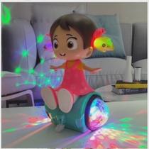 Boneca Musical Sentada Canta Dança Acende Luz