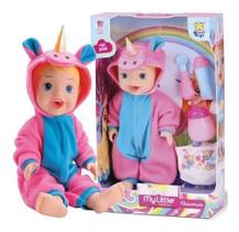 Boneca my little collection faz xixi unicórnio 8034 - divertoys