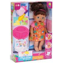 Boneca MY Little Collection Primeira Papinha Morena Divertoys 8105