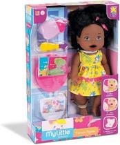 Boneca My Little Collection Primeira Papinha Negra Divertoys