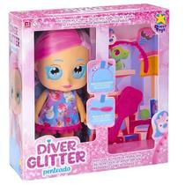 Boneca My Little Glitter Menina Penteados Divertoys Boneca My Little Glitter Menina Penteados Divertoys