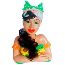 Boneca Namoradeira Grande Cabelo Escuro com Laço Decorativa - Brasileirinha - Retrofenna Decor