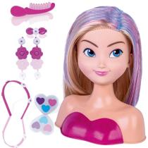 Boneca Nancy Hair Brincar De Cabeleireira Com Maquiagem - Super Toys