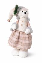 Boneca Natalina Urso Encantado Com Vestido Lindo De 36cm Bege Boneca Natalina Urso Encantado Com Vestido Lindo De 36cm Bege