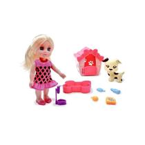 Boneca nathaly loira com acessórios - zoop toys