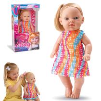 Boneca Naty Cabelo Brinquedo Menina Colorida Vestido Oferta