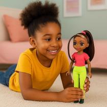 Boneca Negra Acessórios Cabelo Pente Espelho Presente Brinquedo Boneca Estilo Barbie Infantil Menina Boneca Negra Acessórios Cabelo Pente Espelho Presente Brinquedo Boneca Estilo Barbie Infantil Menina