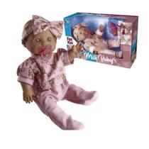 Boneca Negra Babys O Bebê Que Faz Xixi Ref. 617 Boneca Negra Babys O Bebê Que Faz Xixi Ref. 617