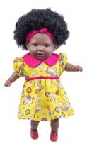 Boneca Negra Bebe Tayla 48cm Vestido Sortido Cotiplas 2881