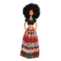 Boneca Negra Estilo Barbie Articulada 32cm Africana Linda