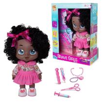 Boneca Negra Medica Com Acessórios Coleção Brave Girls Camille - Bee Toys