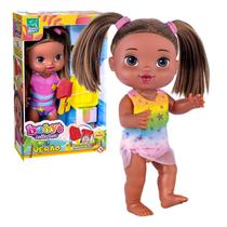 Boneca Negra Olá Verão Com Massinha e Molde P/ Fazer Sorvete Boneca Negra Olá Verão Com Massinha e Molde P/ Fazer Sorvete