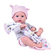 Boneca Nenem Nanando Love Born Vinil Abre E Fecha Os Olhos - Cotiplas