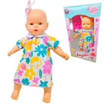 Boneca Nenezinho Branco Vestido Colorido 44 cm Estrela Boneca Nenezinho Branco Vestido Colorido 44 cm Estrela