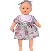Boneca nenezinho com vestido rosa estrela