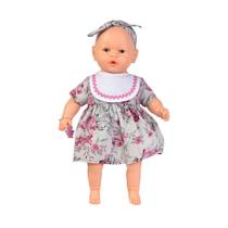 Boneca nenezinho vestido floral 44cm - estrela