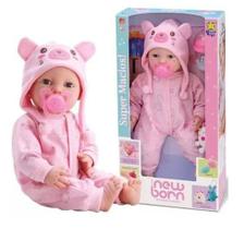 Boneca New Born - Brincando de Pijama - Menina - Divertoys