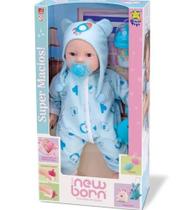 Boneca New Born - Brincando de Pijama - Menino - Divertoys Boneca New Born - Brincando de Pijama - Menino - Divertoys