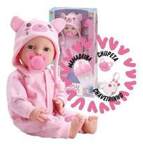 Boneca New Born Brincando De Pijama Menino Menina Divertoys