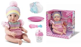 Boneca New Born Brincar de Papinha Menina - Divertoys
