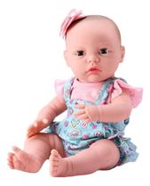 Boneca New Born Cuidados Faz Xixi Abre e Fecha os Olhos com Acessórios Mamadeira Fraldinha 36cm Divertoys Original Infantil Menina Presente