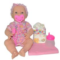 Boneca New Born Faz Xixi Divertoys Vinil Macio Realista Bebe Água Fralda Mamadeira Chupeta Brinquedo Original Bebê Presente Criança Menina Infantil