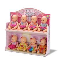 Boneca New Born Mini Kit com 8 /Divertoys