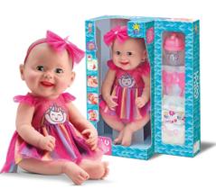 Boneca New Born Unique Collection Arco Iris Menina 8202 - Divertoys Boneca New Born Unique Collection Arco Iris Menina 8202 - Divertoys