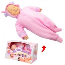 Boneca ninos bebe reborn dormindo com som - cotiplás