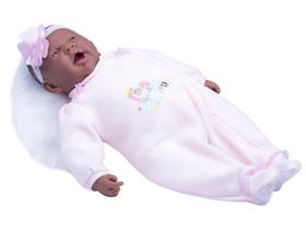 Boneca Ninos Reborn Negra Com Boca Aberta Sons De Bebê Boneca Ninos Reborn Negra Com Boca Aberta Sons De Bebê
