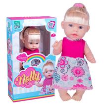Boneca Nolly Dolls Fala 60 Frases 31cm C/Cabelo - Super Toys