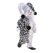 Boneca palhaço lahomia sorrindo porcelana de 23 cm com roupas clássicas
