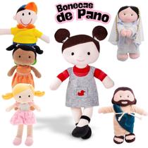 Boneca Pano Bebê Infantil Pelúcia Artesanal Antialérgico Lavável Naninha dormir brincar Menino Menina