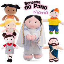 Boneca Pano Bebê Infantil Pelúcia Artesanal Antialérgico Lavável Naninha dormir brincar Menino Menina